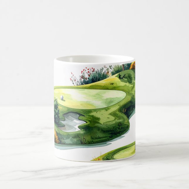 Golf Putting Green Kaffemugg (Center)