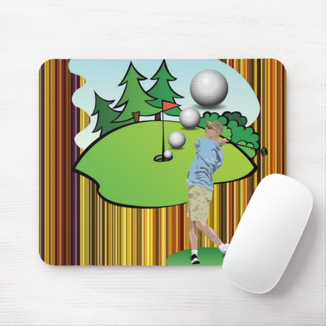 Golf Rand Mouse Pad! Muspets Musmatta (Med mus)