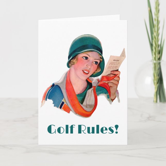 Golf Regler Greeting Card Helgkort (Framsida)