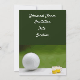 Golf rehearsal Midinbjudan med boll och öl Inbjudningar