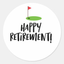 Golf Retire Lycklig Pension med golf flagga