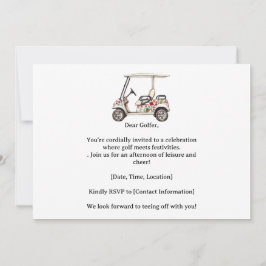 Golf  Retro Golf Chic: Woman Golfer at the Green Inbjudningar