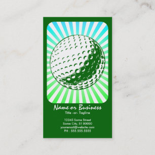 golf: retro strålar: visitkort