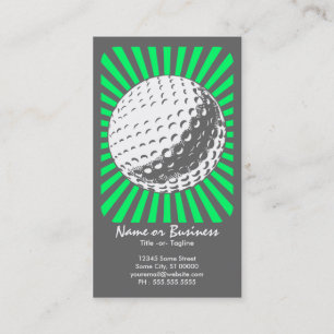 golf: retro strålar: visitkort