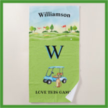 Golf Roligt Course Cart Monogram Namn