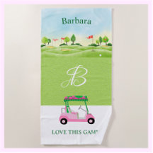 Golf Roligt Course Cart Monogram Namn