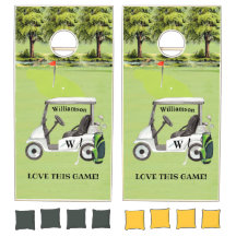 Golf-Roligten i Hål Cart Monogram Namn