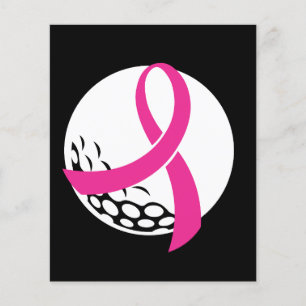 Golf Rosa Ribbon Breast Cancer Awareness Flygblad