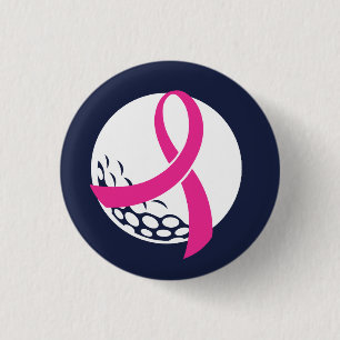 Golf Rosa Ribbon Breast Cancer Awareness Knapp