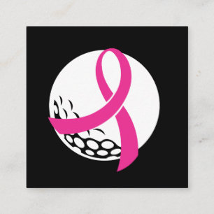 Golf Rosa Ribbon Breast Cancer Awareness Lojalitetskort