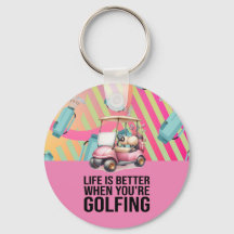 Golf Rosa Themat for Woman Golfer Party