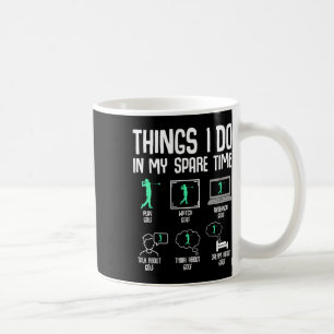 Golf saker jag gör på min fritid Golf barn pojkar Kaffemugg