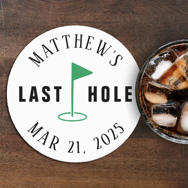 Golf Sällhetsfest Sista Hålet Underlägg Papper Rund (Skapare uppladdad)