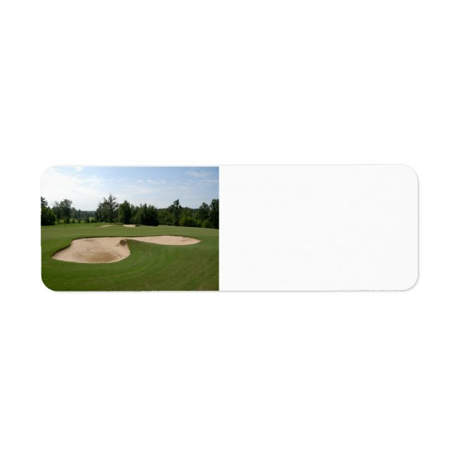 Golf Sand Trap Returadress Etikett (Framsidan)