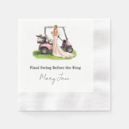 Golf Sängkammarbrud Par-Tee-fest Pappersservett