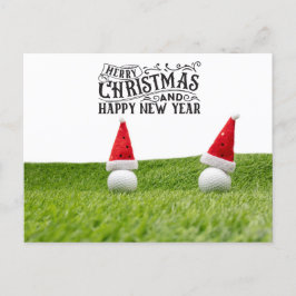 Golf Santa Hat golfer på jul och nyår Helg Vykort