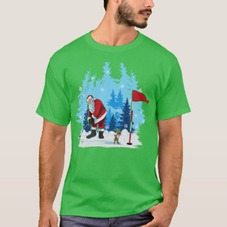 Golf Santa Pshing Golfing Golfer-julsportar T Shirt