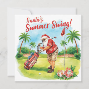 Golf Santa-sommartid Julkort