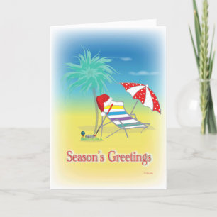 GOLF-säsongens Greetings Santa Hat Funny Card Kort