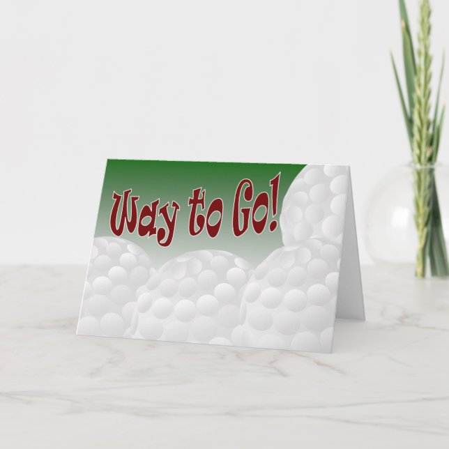 Golf, sätt igång! Gratulerar! Fantastisk! Kort (Framsida)