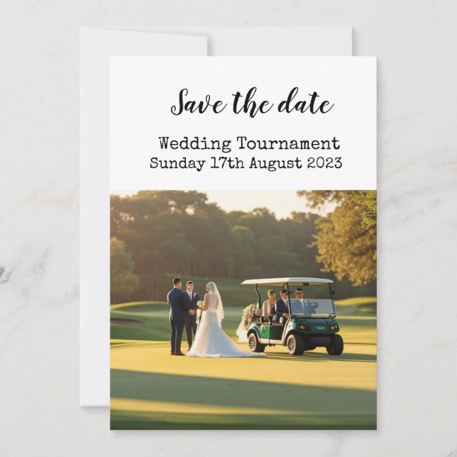 Golf Save date Golf Bröllop Inbjudningar (Framsida)