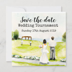 Golf Save date Golf Bröllop Tournament Meddelande