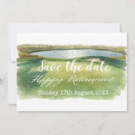 Golf Save date Golf pension party on grönt Spara Datumet