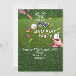 Golf Save date Golf pension party on grönt Spara Datumet