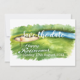 Golf Save date Golf pension party on grönt Spara Datumet