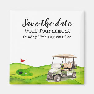 Golf Save date Golf Tournament golfer Magnet