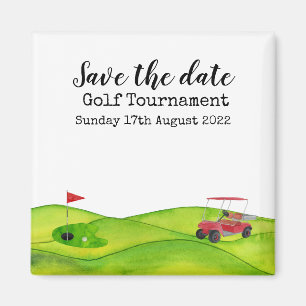Golf Save date Golf Tournament golfer Magnet