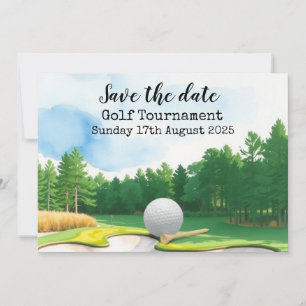 Golf Save date Golf Tournament Inbjudningar