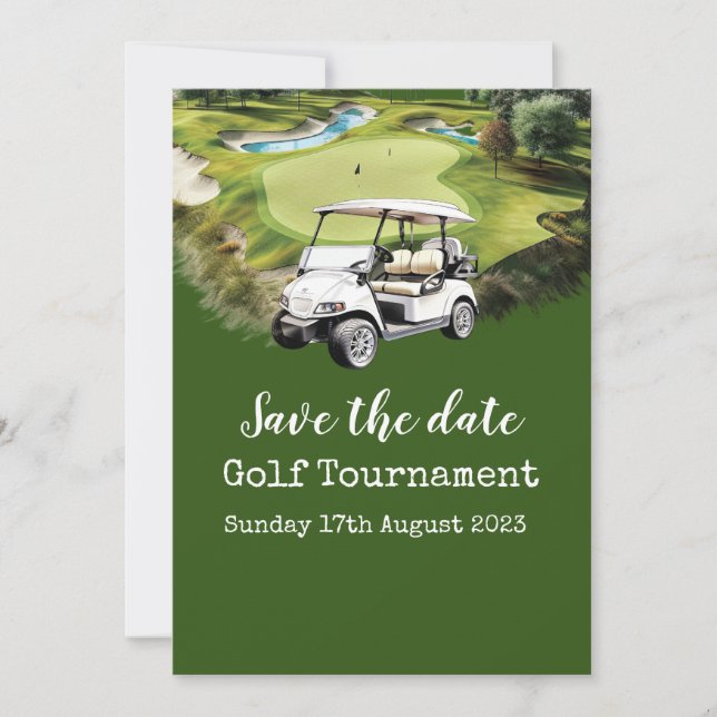 Golf Save date Golf Tournament Inbjudningar (Framsida)