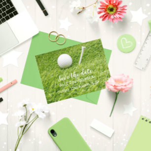Golf Save date Golf Tournament med garanti Meddelande Vykort