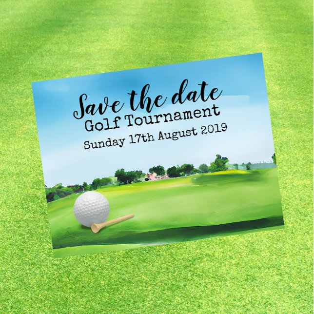 Golf Save date Golf Tournament Meddelande Vykort (Skapare uppladdad)