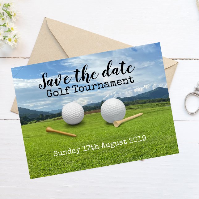 Golf Save date Golf Tournament Meddelande Vykort (Skapare uppladdad)