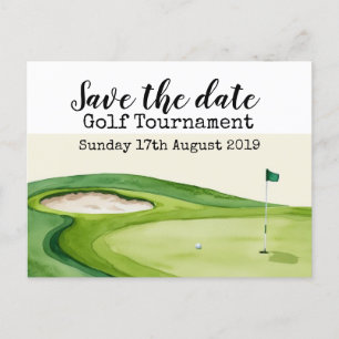 Golf Save date Golf Tournament Meddelande Vykort