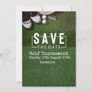 Golf Save date Golf Tournament on grönt Inbjudningar