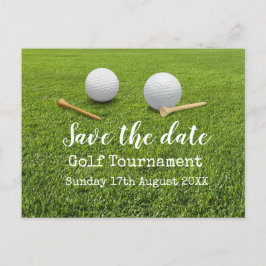 Golf Save date Golf Tournament on grönt Meddelande Vykort