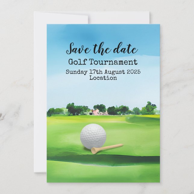 Golf Save date Golf Tournament Spara Datumet (Framsida)