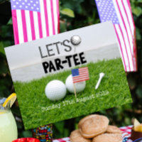 Golf Save date Golf Tournament with U.S.A.flagga