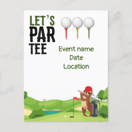Golf Save Date Låt oss Par Tee med Sloth roligt Vykort