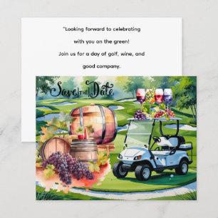 Golf Save Date med golf bollar på grönt gräs Inbjudningar