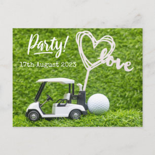 Golf Save date Party för golfer Meddelande Vykort
