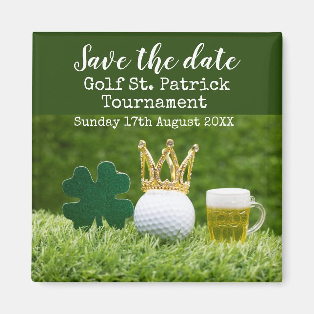 Golf Save datum Golf Tournament st. Patrick's Magnet (Framsidan)