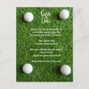 Golf Save the Date: Golf-Thned Party-inbjudan Vykort