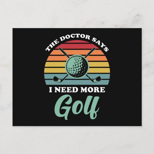 Golf Say Funny Vykort (Framsida)