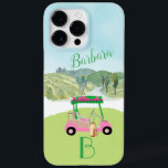 Golf Scene Monogram Namn<br><div class="desc">En liten golf humor för dam - vän i ditt liv, som kommer att ha roligt med den här - en golfvagn för golfvagnen älskare som gillar att leka med stil - eller bara kärlek att spela - personlig med första namn och monogram - Golf Gal-snyggt och unik. Eller skaffa...</div>