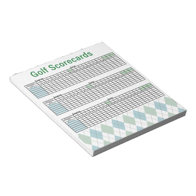 Golf Scorecards-Anteckningsblocket Anteckningsblock (Vinklad)