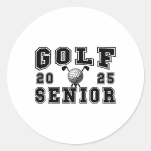 Golf Senior Night Golf Senior 2025 Studenten 56 Runt Klistermärke